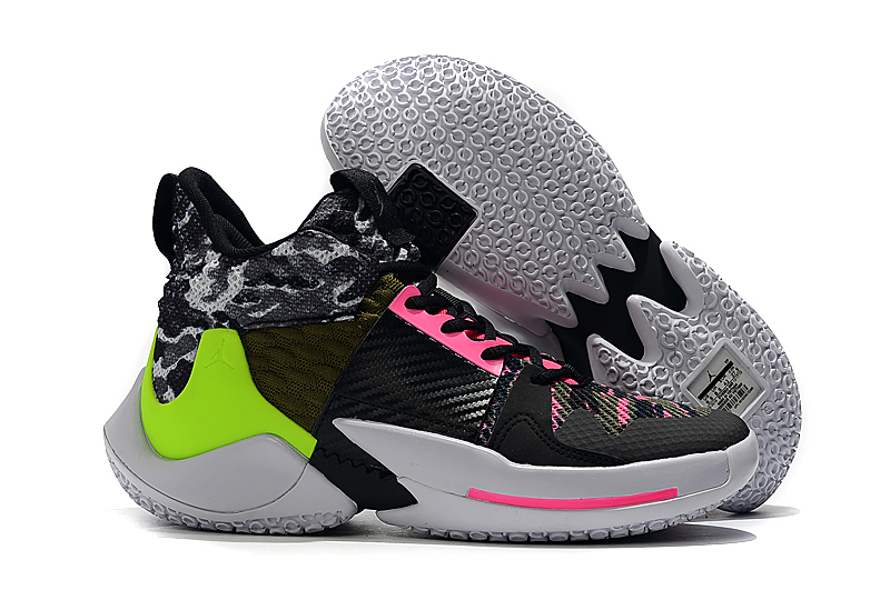 Women Jordan Why Not Zer0.2 Black Grey Pink Shoes